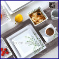 domestic color glazed ceramic dinner set